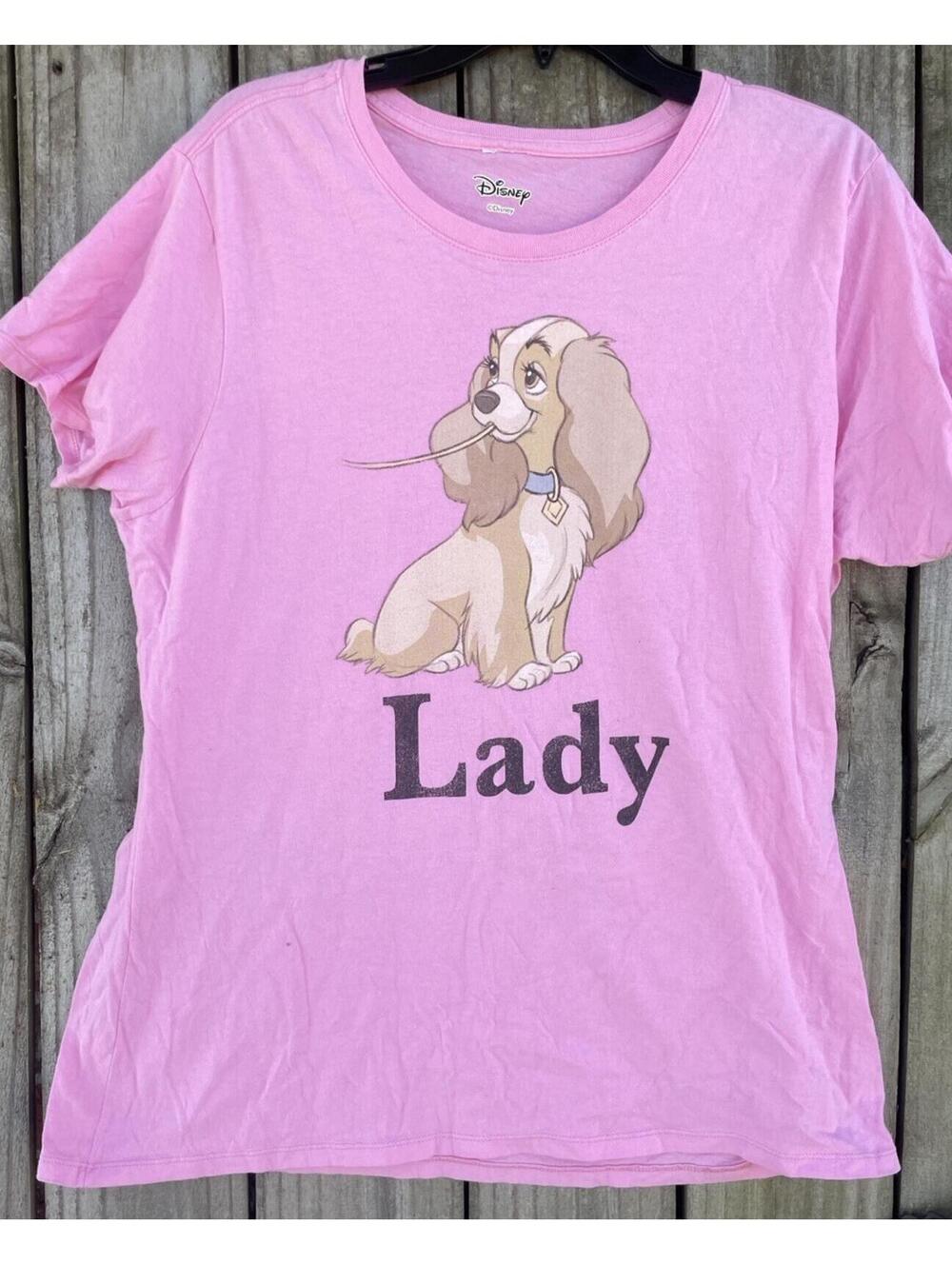 Pink Lady And The Tramp Tee Medium Large Short Sleeve